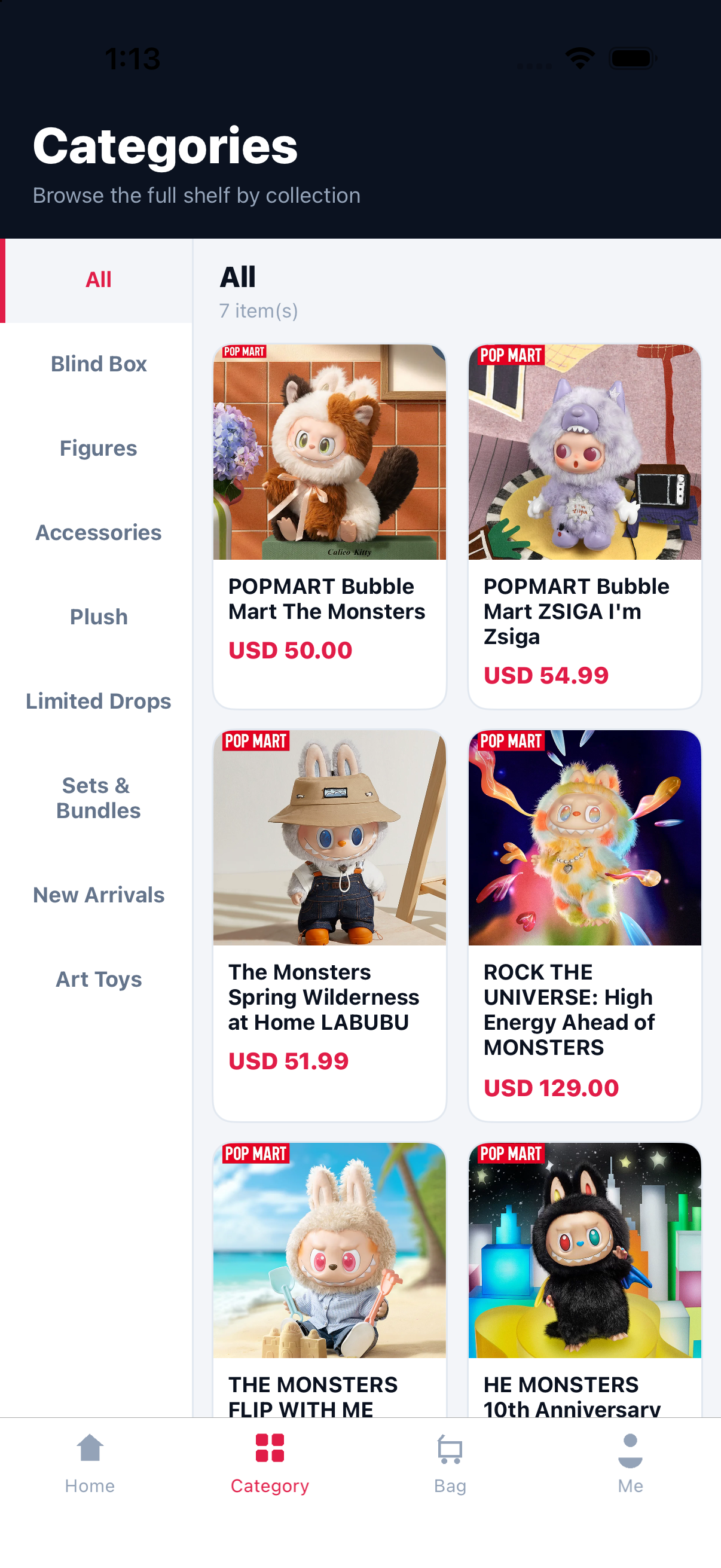 Categories browse